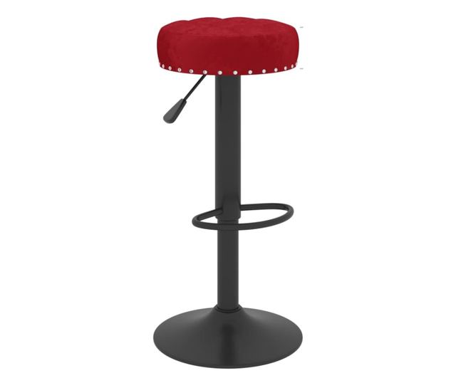 Barski stoli, 2 kosa, vinsko rdeča, žamet