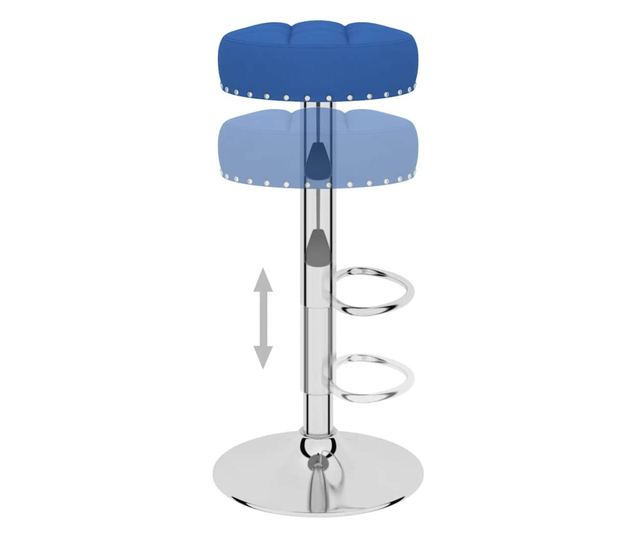 Barski stoli, 2 kosa, modri, blago