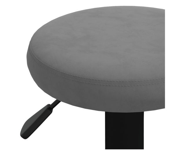 Barski stoli, 2 kosa, temno siva, žamet