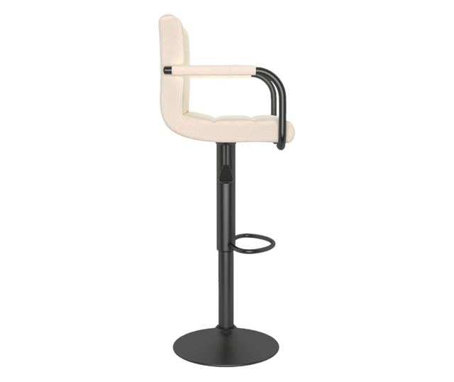 Barski stol, krem barve, tekstilni material