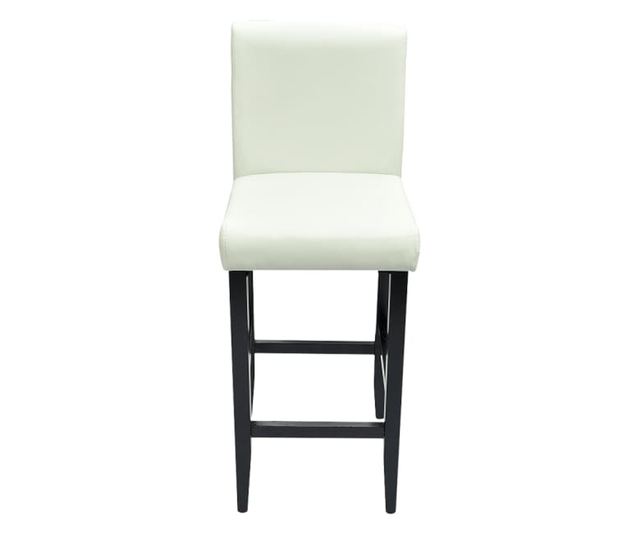 Barski stoli, 6 kosov, beli, umetno usnje