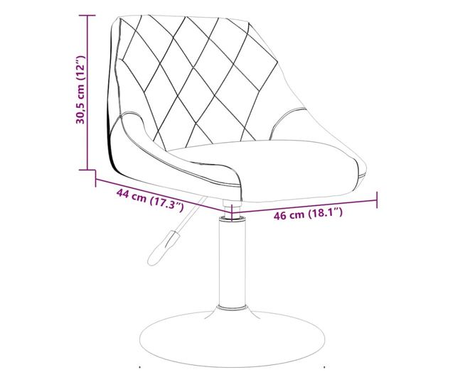 Vrtljivi jedilni stoli, 2 kosa, vinsko rdeča, žamet