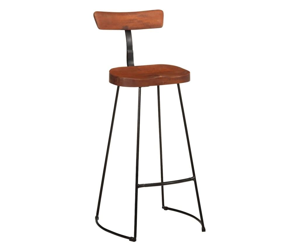 Barski stoli 2 kosa 49x43x103 cm Trden mangov les - 11