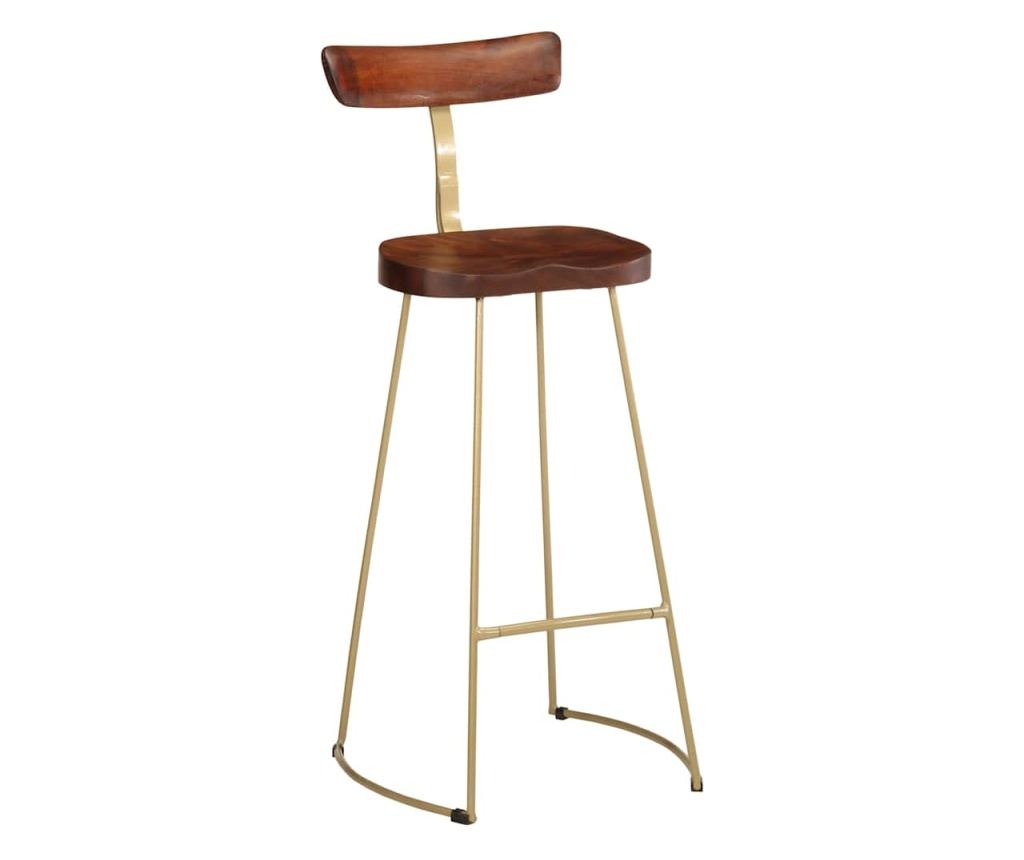 Barski stoli 2 kosa 49x43x103 cm Masiven mangov les - 9