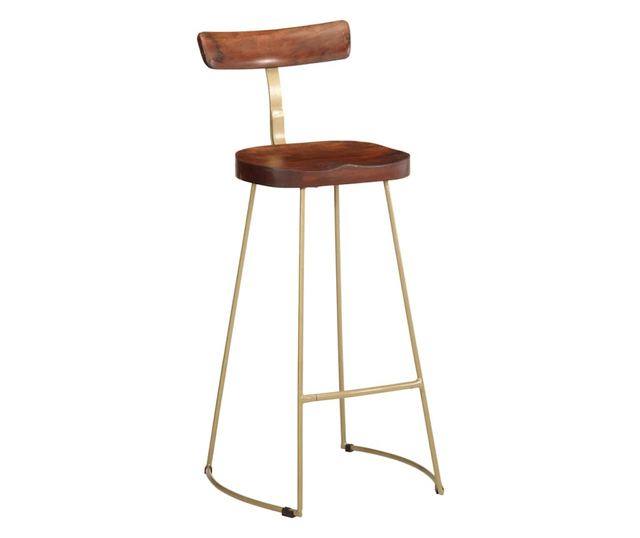 Barski stoli 2 kosa 49x43x103 cm Masiven mangov les