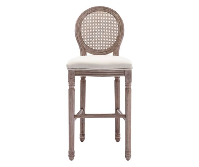 Barski stoli, 2 kosa, beli, platno