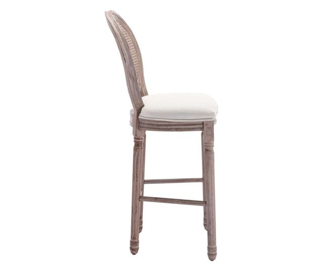 Barski stoli, 2 kosa, beli, platno