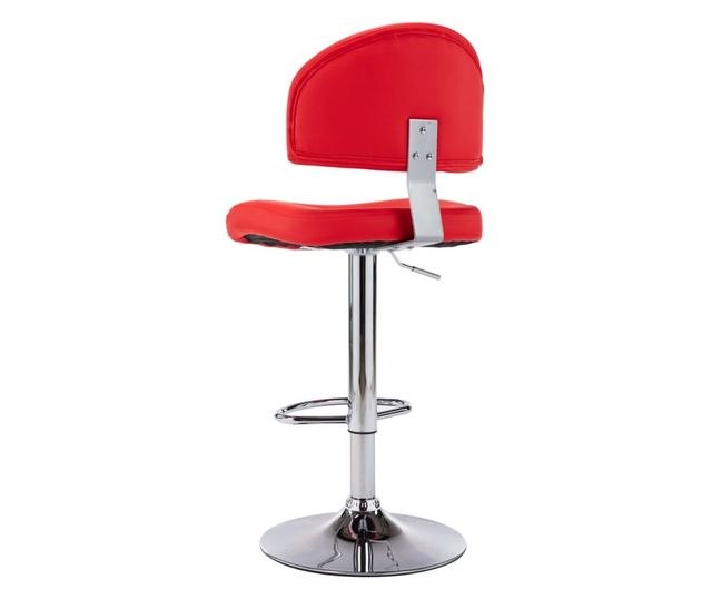 Barski stoli, 2 kosa, rdeči, umetno usnje