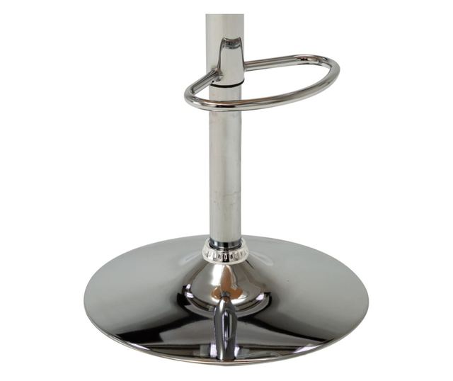 Barski stol, krem barve, upognjen les in umetno usnje