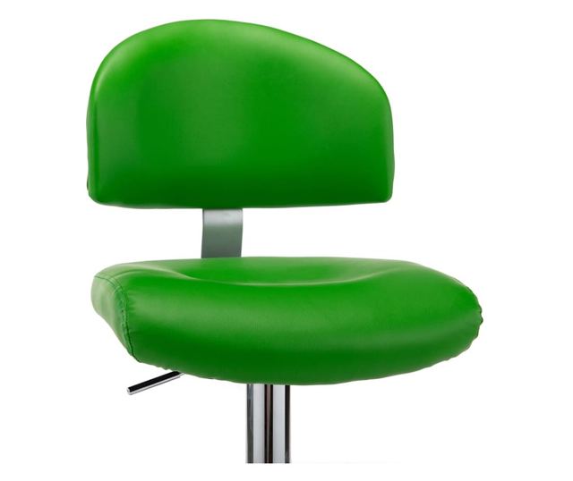 Barski stol, zelen, umetno usnje