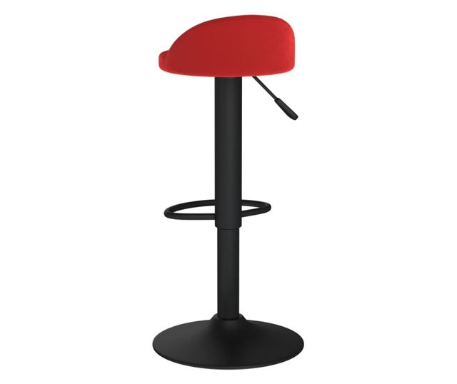 Barski stoli, 2 kosa, vinsko rdeča, žamet