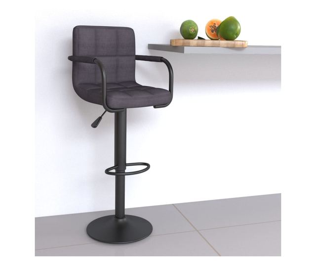 Barski stol, taupe siva, blago