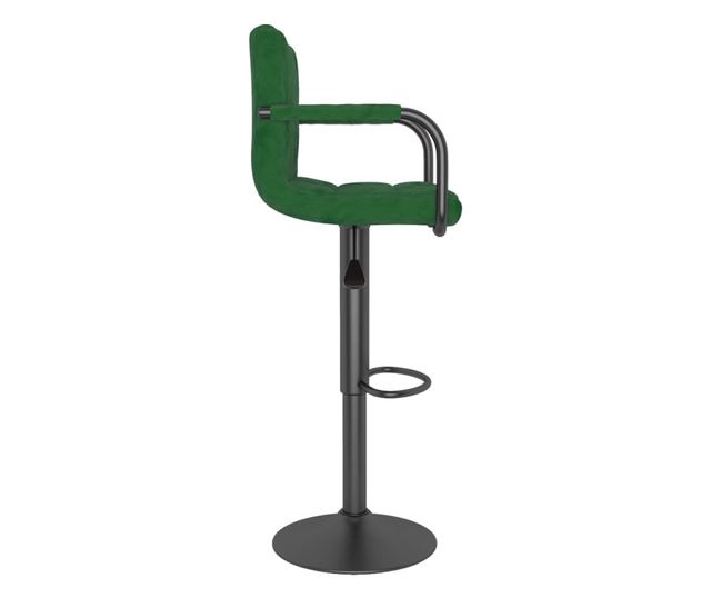 Barski stoli, 2 kosa, temno zeleni, žamet