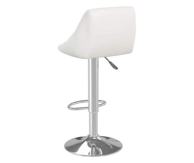 Barski stol, belo, umetno usnje