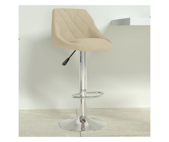 Barski stol, krem barva, žamet