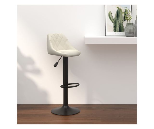 Barski stol, krem barva, žamet