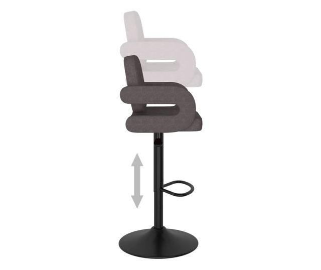 Barski stoli, 2 kosa, taupe siva, blago