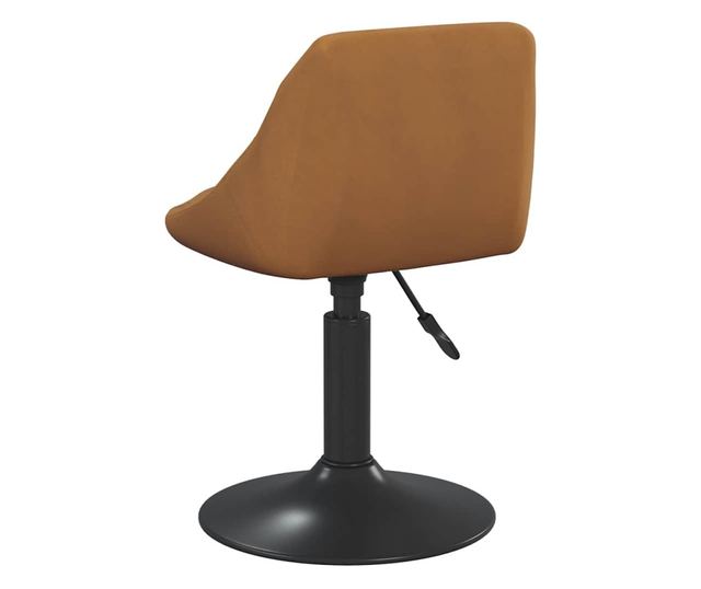 Barski stol, rjav, žamet