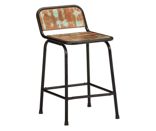 Barski stoli 4 kosi 46x35,5x70 cm Masiven predelan les