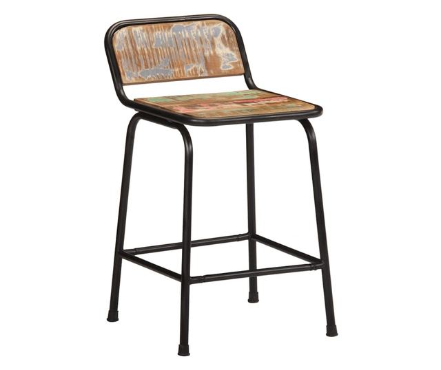 Barski stoli 4 kosi 46x35,5x70 cm Masiven predelan les