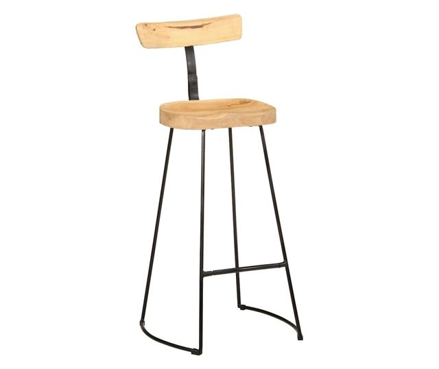 Barski stoli 2 kosa 49x43x103 cm Masiven mangov les