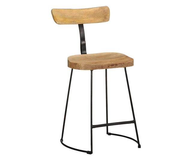 Barski stoli 2 kosa 49x43x79 cm Masiven mangov les