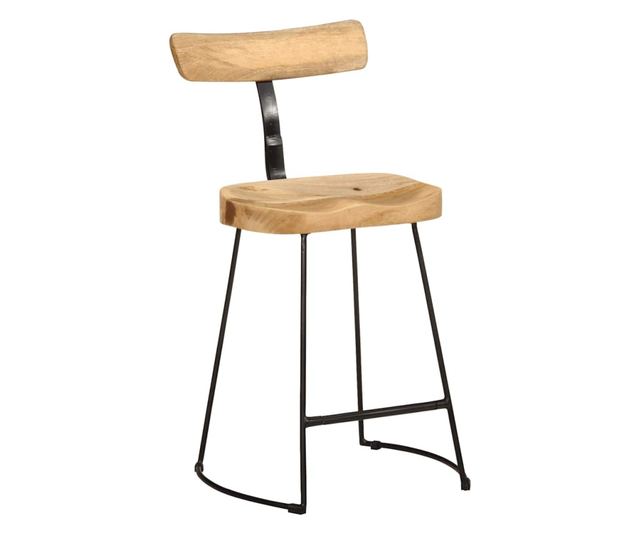 Barski stoli 2 kosa 49x43x79 cm Masiven mangov les