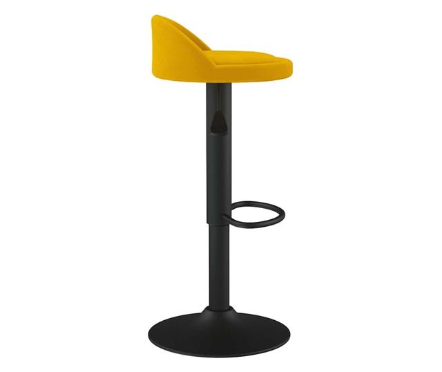 Barski stol, rumen, žamet