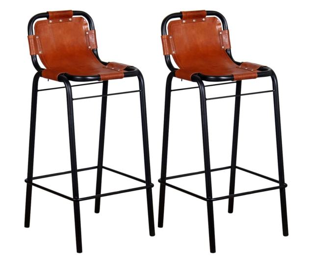 Barski stoli, 2 kosa, pravo usnje