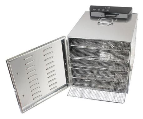 Deshidrator uscator legume, fructe inox profesional, 6 tavi Moratti