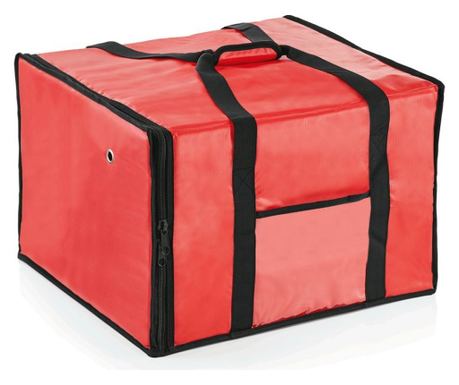 Geanta transport pizza, rosu, 51x48x34 cm