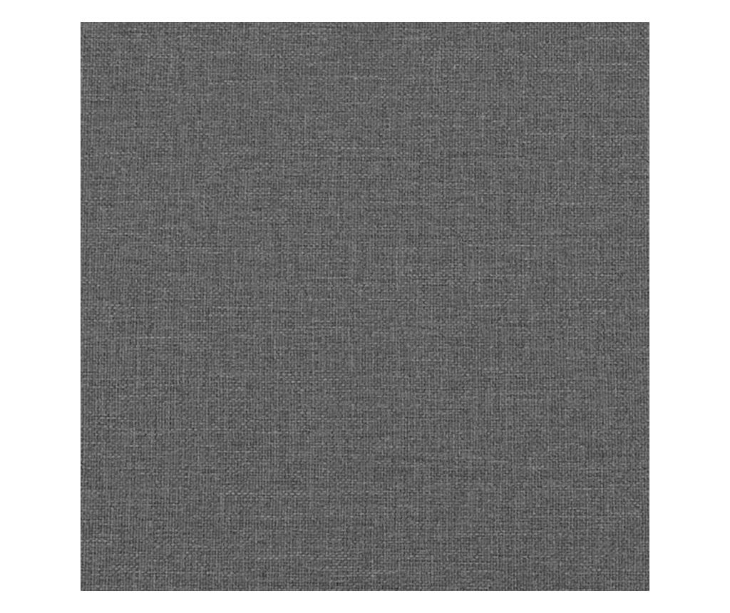 Ъглова рамка за легло с таблото Тъмен сив 100 x 200 cm текстил - 9