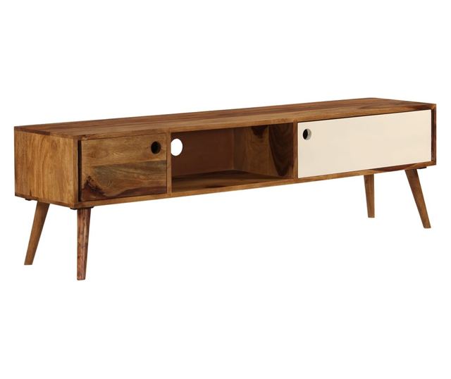 TV komoda, 140x30x40 cm, masivno drvo sheeshama
