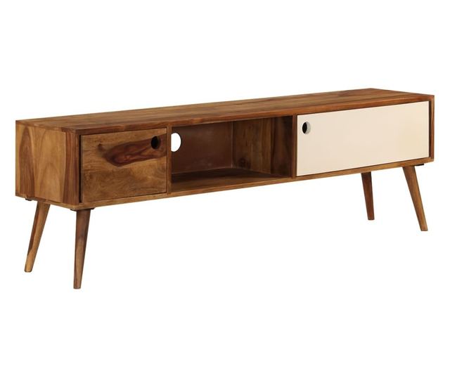 TV komoda, 140x30x40 cm, masivno drvo sheeshama