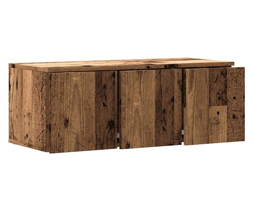 ТВ шкаф Старо дърво 80x34x30 cm Инженерна дървесина - 9
