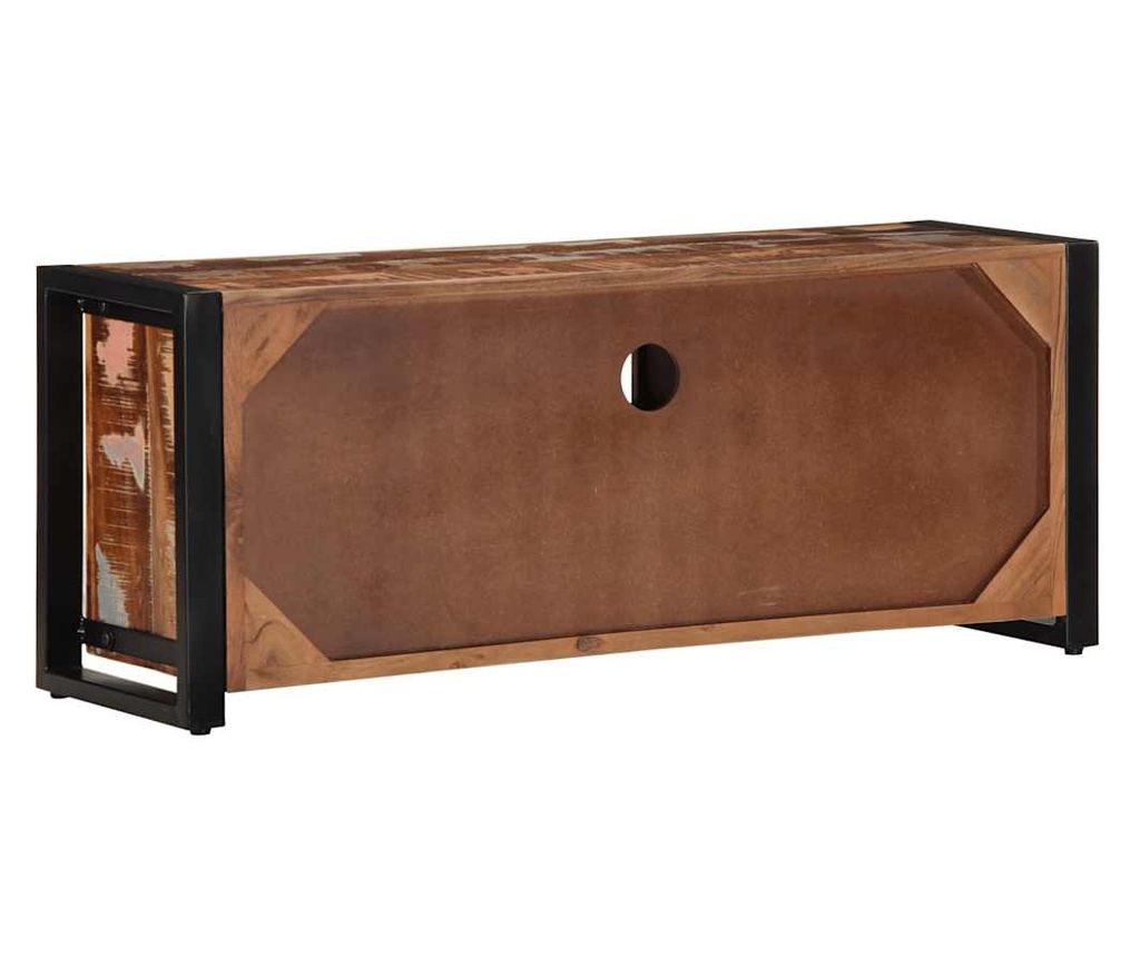 TV шкаф 100x30x40 cm Масивна дървесина Възстановена - 4