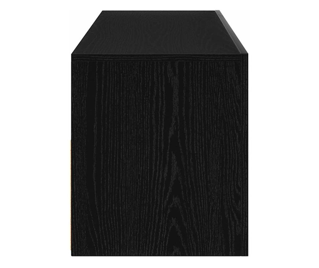 Crni ormarić za noćni ormarić 60 X 35 X 40 cm Kompozitno drvo - 8
