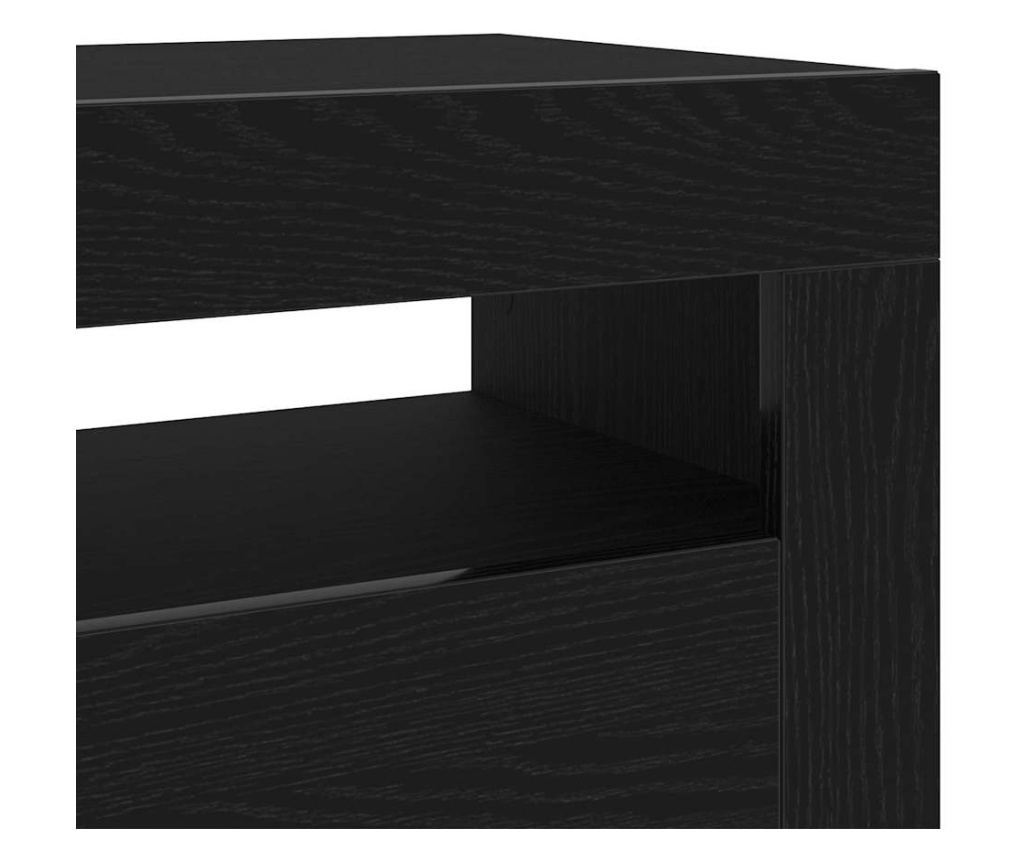 Crni ormarić za noćni ormarić 60 X 35 X 40 cm Kompozitno drvo - 10