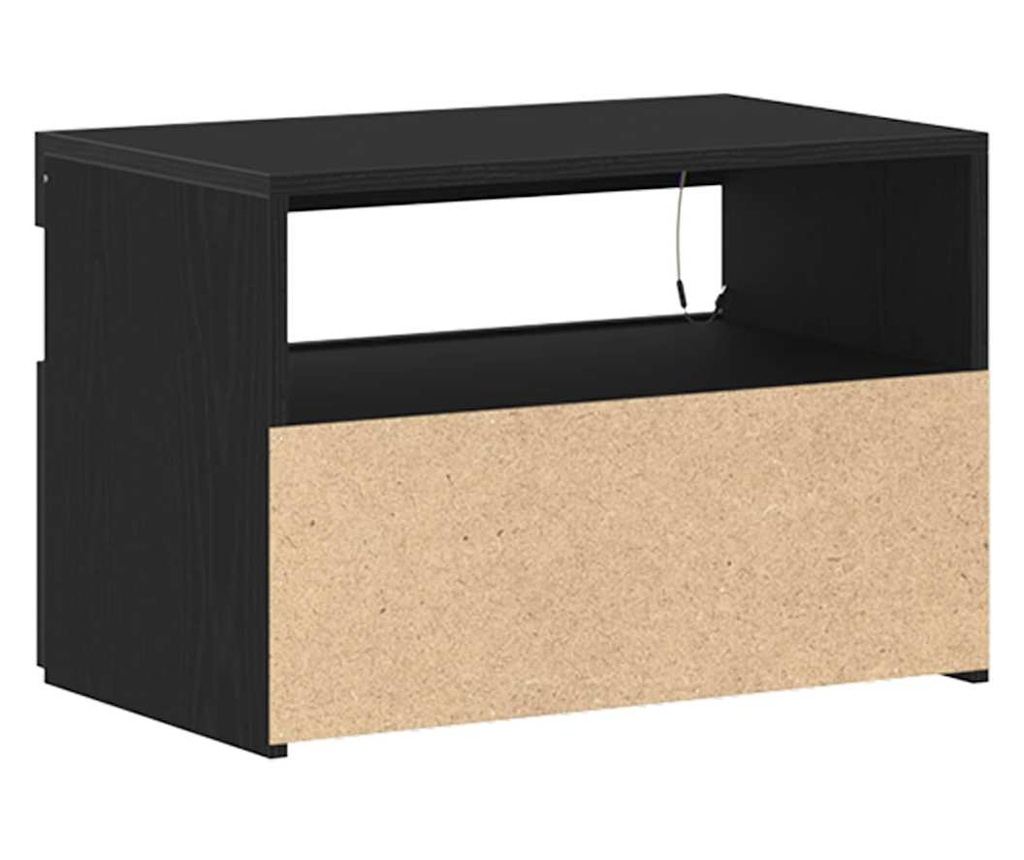 Crni ormarić za noćni ormarić 60 X 35 X 40 cm Kompozitno drvo - 9