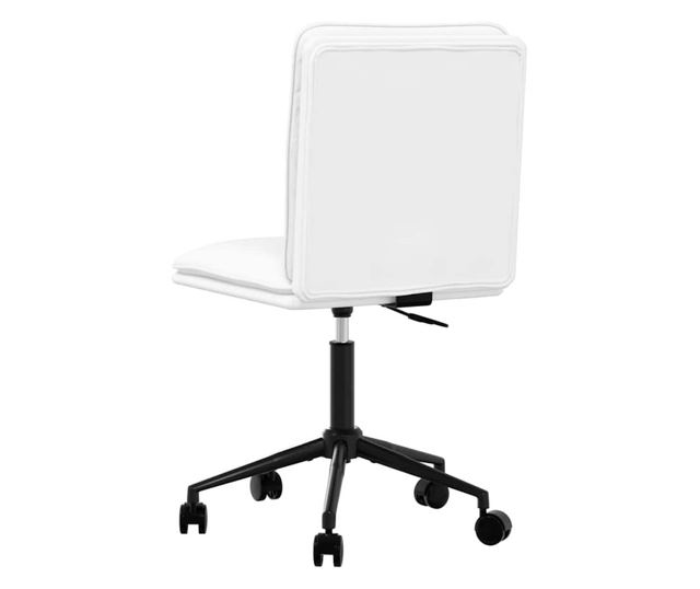 Kuhinjski stol, bel, umetno usnje