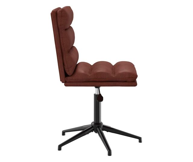 Kuhinjski stoli, 2 kosa, sijajno rjava, umetno usnje