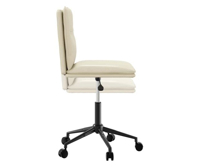 Jedilni stoli, 2 kosa, kremni, umetno usnje