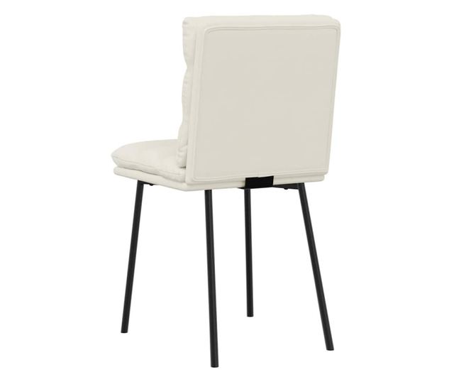 Jedilni stoli, 4 kosi, kremni, žamet