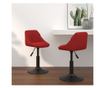 Vrtljivi jedilni stoli, 2 kosa, vinsko rdeča, žamet