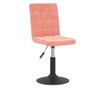Vrtljivi jedilni stoli, 2 kosa, roza, žamet