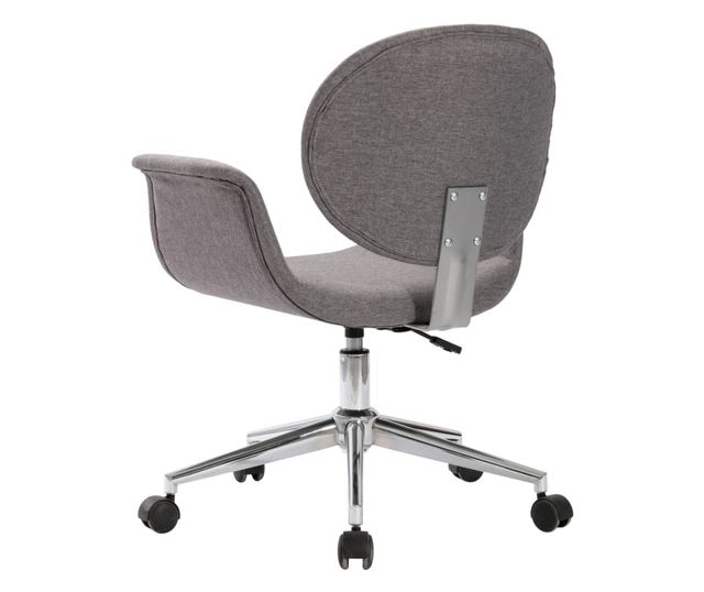 Vrtljivi jedilni stoli, komplet 4, sivi, tekstil