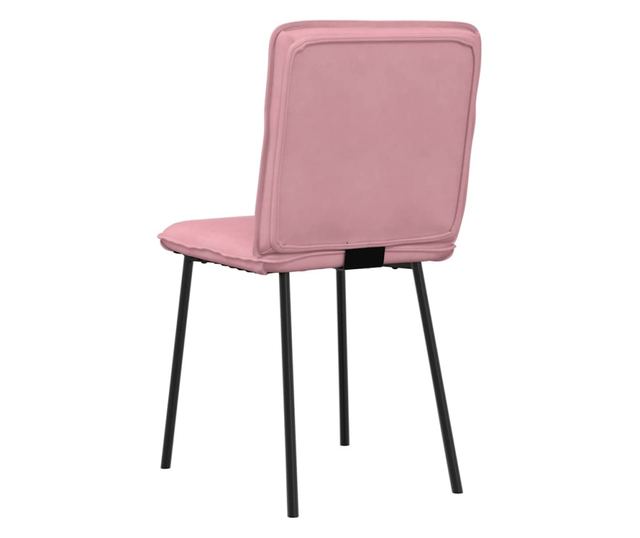 Jedilni stoli, komplet 4, roza, žamet