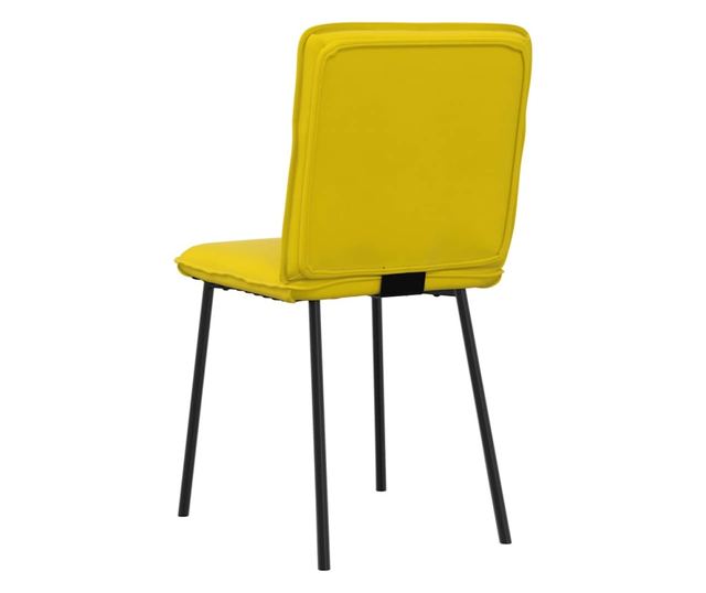 Jedilni stoli, 6 kosov, rumeni, žamet