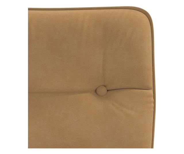 Jedilni stoli, 4 kosi, rjavi, žamet