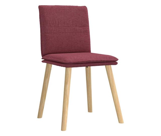 Vrtljivi jedilni stoli, 6 kosov, vinsko rdeča, blago